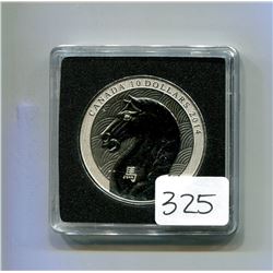 2014 Year of the Horse $10. .9999 pure silver. Housed in a hard plastic holder. Only 25,436 sold. Sp