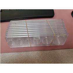 Lot of 10 CWS hard plastic holders for Canadian mint sets. New.