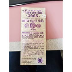 1965 Complete Guide of United States Coins (1793-1965) Yellow Coin Book, 37th Edition. By E. Strauss
