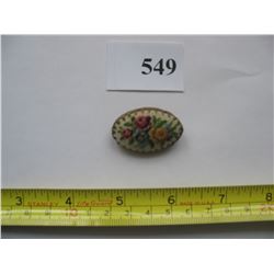 VINTAGE PETIT POINT BROOCH - PIN