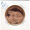 Image 1 : 1 OUNCE COPPER  .999 FINE - GRISSLY BEAR