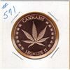 Image 1 : 1 OUNCE COPPER  .999 FINE - CANNABIS