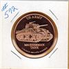 Image 1 : 1 OUNCE COPPER  .999 FINE - US ARMY - M4 SHERMAN TANK