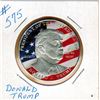 Image 1 : DONALD J. TRUMP PRESIDNTIAL MEDALLION - COLOURIZED (Silver Colour)