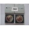 Image 2 : 1987 & 1988 B.U. CANADIAN SILVER DOLLARS