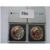 Image 2 : 1990 & 1991 B.U. CANADIAN SILVER DOLLARS