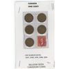 Image 1 : Lot Of 5 One Cent Coins (Canadian) 1937 + 1938 + 1939 + 1948 + 1954
