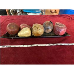 Decretive Tray With Fake Fruit