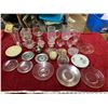 Image 1 : Lot Of Misc. Glassware - Dessert Plates + Candle Holders + Etc.