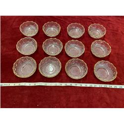 (12)  Bowls With Gold Trim