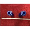 Image 3 : (2) Dark Blue Vases