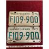Image 1 : (2) Saskatchewan License Plates 1970