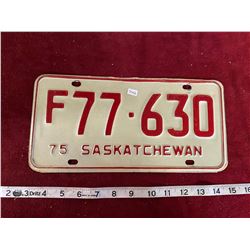 Saskatchewan License Plate 1975