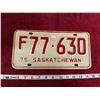 Image 1 : Saskatchewan License Plate 1975