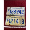Image 1 : (2) Saskatchewan License Plates 1972