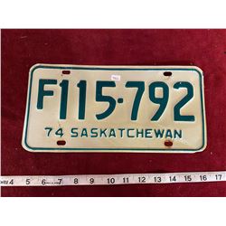 Saskatchewan License Plate 1974