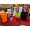 Image 3 : Lot Of Misc. Items - Sundae Glasses + Plastic Kids Kitchen Items + Decretive Flowers