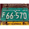 Image 2 : (3) Saskatchewan License Plates 1954 + 1969 + 1967