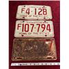 Image 1 : (3) Saskatchewan License Plates 1940 + 1973
