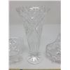 Image 3 : basket, vase, covered candy dish (crystal pin wheel)