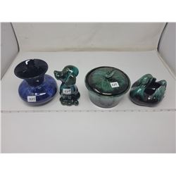 4 pieces of Blue Mountain pottery