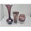 Image 1 : 3 Amethyst vases