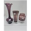Image 2 : 3 Amethyst vases