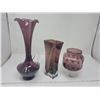 Image 5 : 3 Amethyst vases