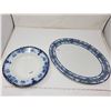 Image 1 : flow blue bowl & platter