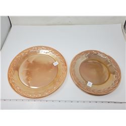 4 plates Fire King high lustre