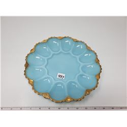 Robin's egg blue Deviled egg plate