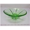 Image 1 : green depression glass bowl