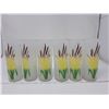 Image 3 : Set of 6 frosted glass cat tail pattern glasses