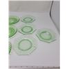Image 3 : set of 4 small plates green depression 6 saucers
