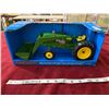 Image 1 : Die Cast Farm Country John Deere Tractor w/ Loader 1/16 Scale