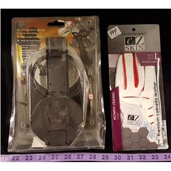 Golf Bag Drink Holder & New Golf Glove