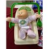 Image 2 : Cabbage Patch Kids Baby + Carrier Original Authentic Sleepers 1978 And 1982 Original