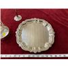 Image 2 : Small Serving Tray Small Vase Both Rogers Silverplate + Wine Bottle Holder is from Italy