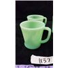 Image 2 : Four Jadite Fire King Mugs