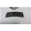Image 4 : Canadian Army Cap Badge , C.W.A Pin & Canada Badge