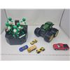 Image 1 : Toy lot, singing frogs, cars and John Deere tractor etc