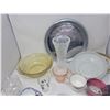 Image 8 : misc. lot including delft plate, Royal Albert cup, Wedgewood bowl, covered crystal candy dish etc