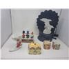 Image 1 : Home decorations dolphin lamp, cottageware cream & sugar, Porcelain Japan boot and cute nutcracker-e