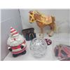 Image 3 : Santa cookie jar, binoculars, jumper cables, beaded coasters and candle stick holders
