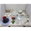 Image 1 : Huge lot of glassware including Federal glass bowl, covered candy dish, royal albert sugar bowls & d