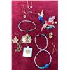 Image 1 : Lot Of Crusade Jewelled Charms + Pin + Bracelets + Earrings