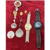 Image 1 : Lot Of (2) Watches + Keys W/ Beaded Decoration + "New Mexico" Keychain + Etc.