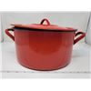 Image 3 : Red enamelled cooking pot made in Czechoslovakia