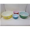 Image 1 : Pyrex primary bowl set, yellow, green, red, blue