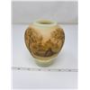 Image 2 : Cased glass vase, 4 ¾” hand painted, signed